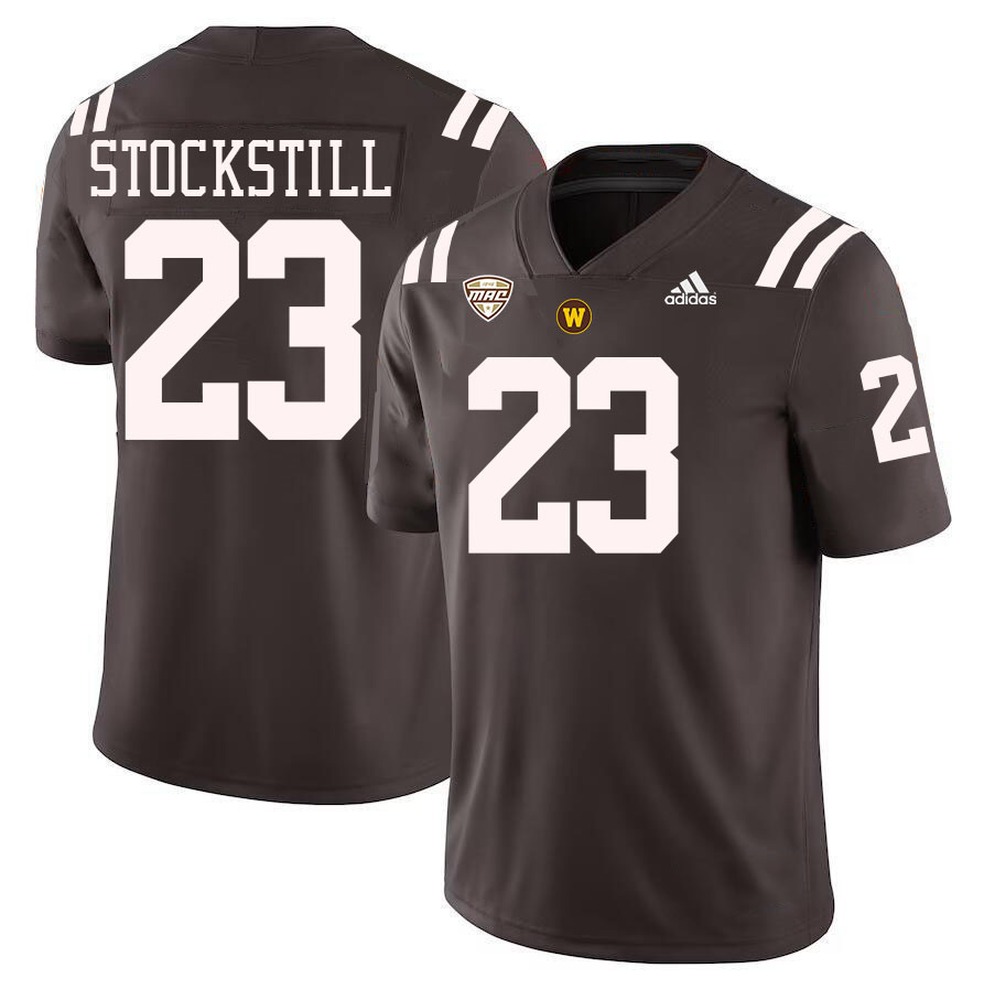 #23 Angelo Stockstill Western Michigan Broncos College Football Jerseys Stitched-Brown